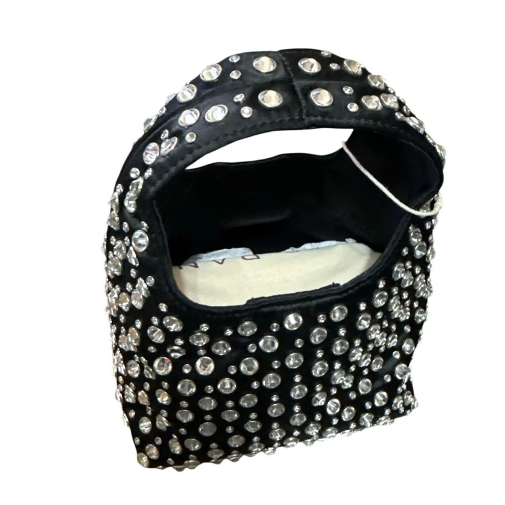 LOEFFLER RANDALL Kenzie Small Rhinestone Embellished Bucket Clutch